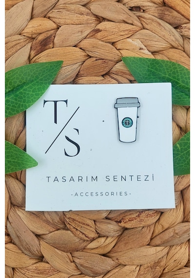 Rozet Takı Aksesuar Kahve Starbuck Coffee Beyaz Nescafe Çok Renkli