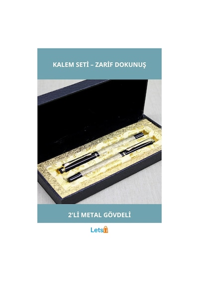 Metal Gövde Şık Tükenmez Ve Dolma Kalem Seti Çok Renkli
