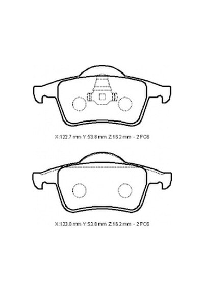 Volvo S80 07/12 Arka Fren Balatası Kablosuz Disk 122,7x53,8x16,2/123,8x53,8x16,2 Bramax
