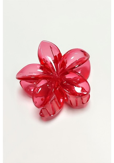 Kırmızı Lotus Toka 6 Cm Kartsız Çok  Renkli