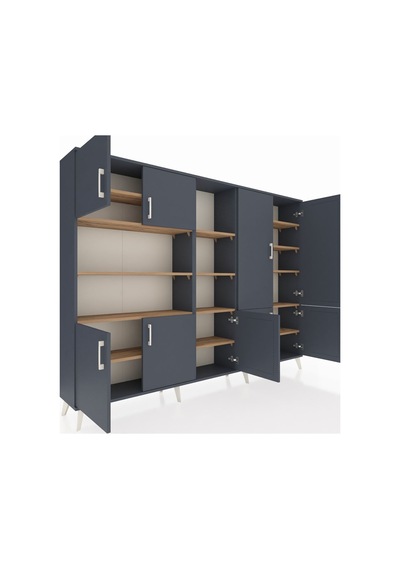 Arges Dolap 14 Raflı 9 Kapaklı 220x30x163 Antrasit-antrasit/çam Antrasıt/atlas Çam - Antrasıt Arges Dolap 14 Raflı 9 Kapaklı 220x30x163 Antrasit-antrasit/çam Antrasıt/atlas Çam - Antrasıt