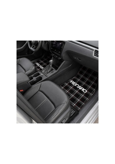 Oem Recaro Ekose Tasarımlı Dijital Baskılı 4 Parça Üniversal Halı Paspas Seti