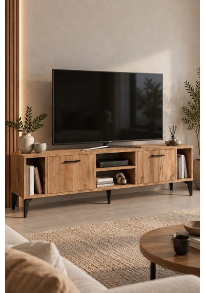 Sulorahome Çok Renkli Tv Sehpası 160x35 Cm