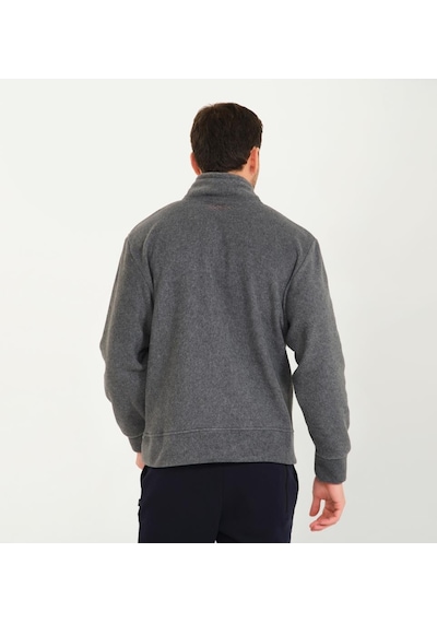 Nors Vanir Basic Yarım Fermuarlı Polar Sweatshirt Gri 001