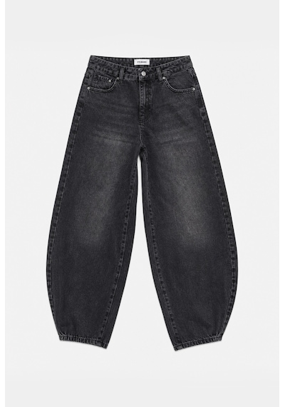 Kadın Koyu Füme 2w6-1 Mega Balon Fit %100 Koton T45 Denim Jean