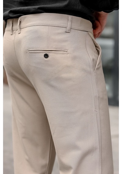 Madmext Bej Basic Erkek Pantolon E6576
