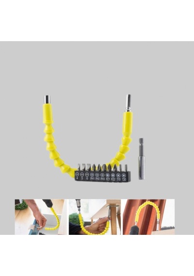 Akrobat 12 Parça Esnek Vidalama Uç Seti Dayanıklı Çelik 1/4" Bağlantılı