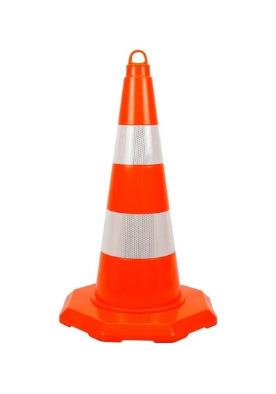 Pvc Trafik Konisi 52 Cm Çift Reflektifli Trafik Dubası-5 Adet