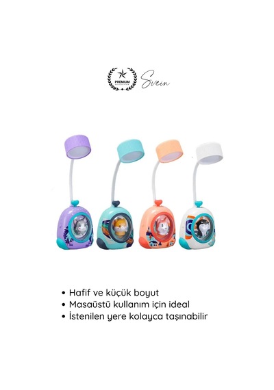 Masalambası Usb Şarjlı Led Mini Masa Lambası Çocuklar İçin Hayvan Figürlü Pet Kabin Sevimli Diğer