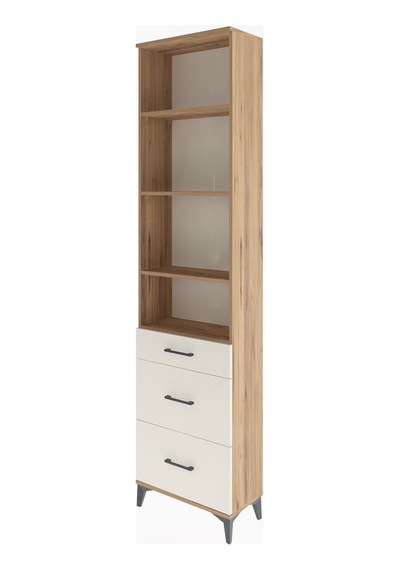 Arges Dolap 4 Raflı 3 Çekmeceli 60x30x243 Çam-aytaşı Çam