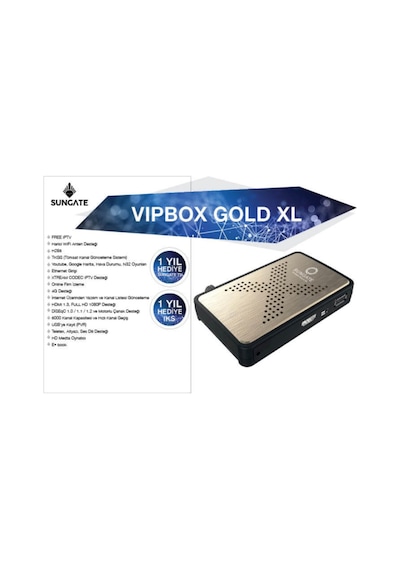 Sungate Vipbox Gold Xl Full Hd Ip Uydu Alıcısı Sungate Xl