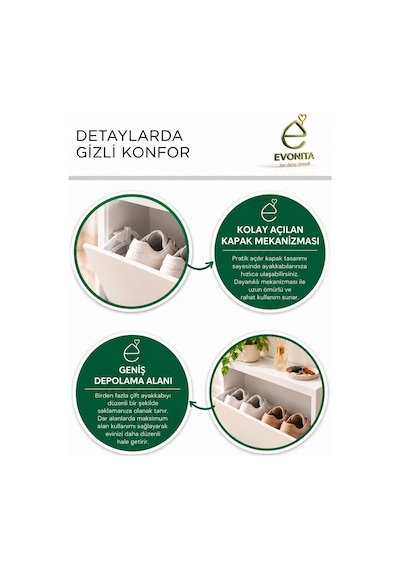 Evonıta Duvara Monte Ayakkabılık Katlanır Kapaklı Dar Alan Ayakkabı Dolabı Beyaz Modern Antre Ayakkabı Organizeri Evonıta Duvara Monte Ayakkabılık Katlanır Kapaklı Dar Alan Ayakkabı Dolabı Beyaz Modern Antre Ayakkabı Organizeri
