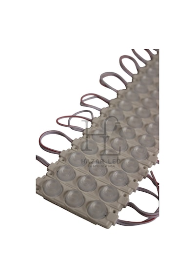 12 Volt 3 Lü Lensli 3 Watt 3030 Reklamcı Modül Led Natural Beyaz 4000k 10 Adet