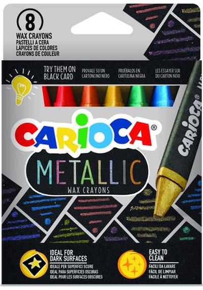 Carioca Metallic Maxi Yıkanabilir Pastel Boya 8'li