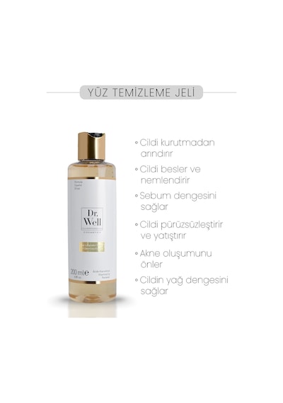 Dr.Well Barcelona Cosmetics Tüm Cilt Tipleri İçin Tazeleyici ve Yüz Temizleme Jeli 200 ML