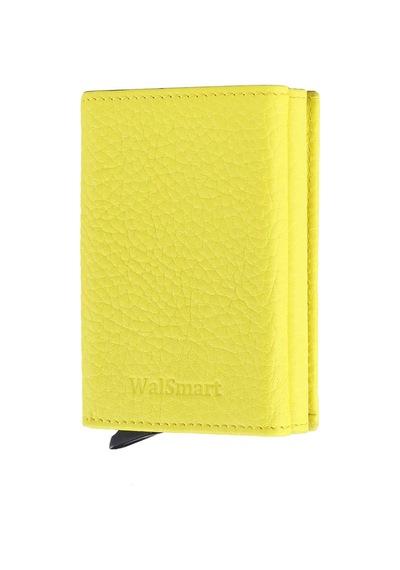 Walsmart Pro Cover Floater Akıllı Mekanizmalı Deri Cüzdan Sarı