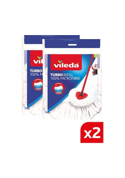 Vileda Turbo Üçgen Başlık Mikrofiber Yedek Paspas 2 Paket Çoklu