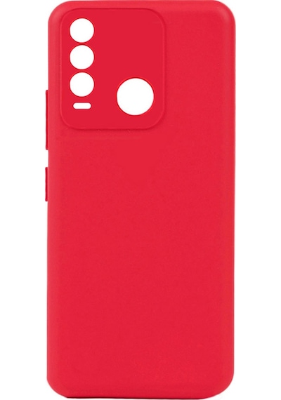 Tecno Spark 8t Kılıf Biye Silikon - Kırmızı Kirmizi Kırmızı