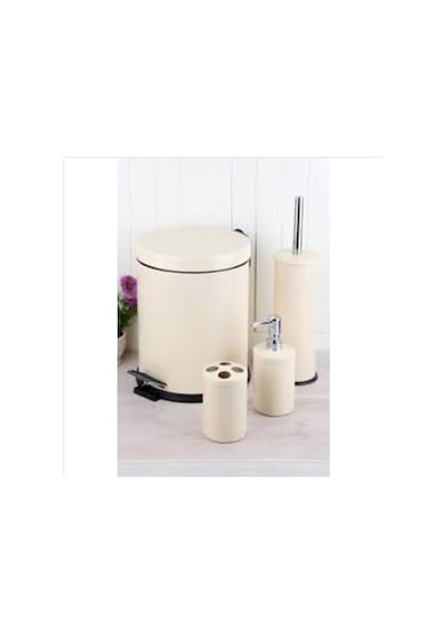Metal 4 Parça Kaliteli Banyo Seti Krem