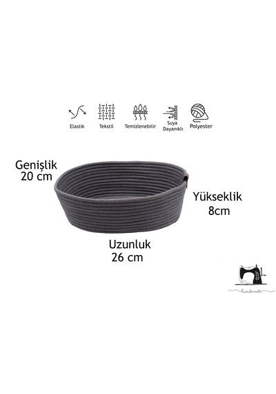 Hasır Ekmek Sepeti, Takı Sepeti, Anahtarlık, Antre 20x26x8c