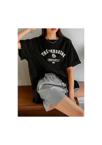 Medinenur The Sunshine Baskılı Unisex T-shirt Siyah