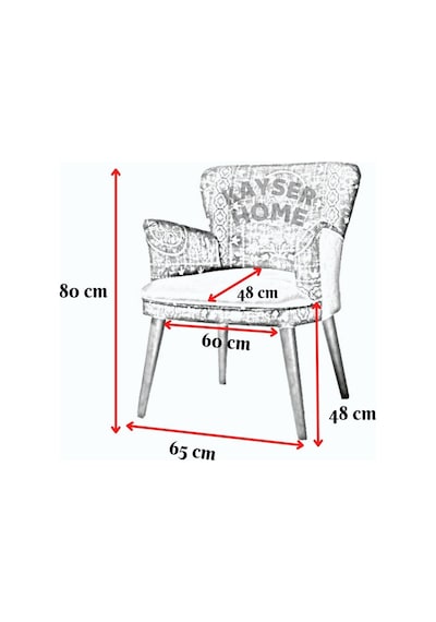 Kayser Home Berjer - Tekli Koltuk - Keten Kumaş - Ahşap Siyah Ayak - Lacivert Lacivert
