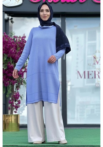 Miss Dalida 6017 Triko Tunik Çok Renkli