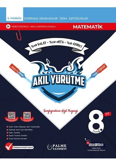Palme Yayınevi 8. Sınıf Akıl Yürütme Matematik Video Çözümlü