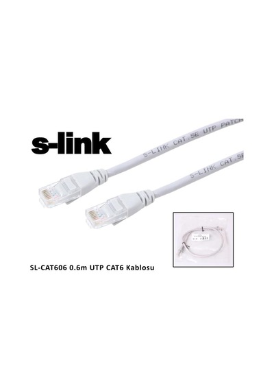 S-lınk Sl-cat606 Cat6 Patch 60cm Kablo Gri 1923 1