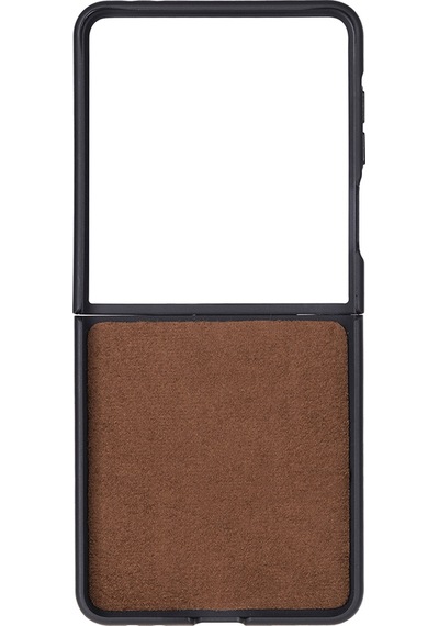 Samsung Galaxy Z Flip7 Uyumlu, Hakiki Deri, El Yapımı Arka Kapak Antik Kahve Kahverengi