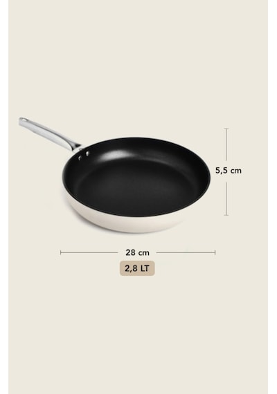 Esperanza Titanyum Tava 28 Cm Krem