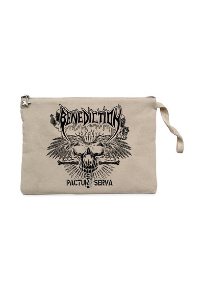 Benediction Pactum Serva Krem Clutch Astarlı Cüzdan / El Çantası Krem