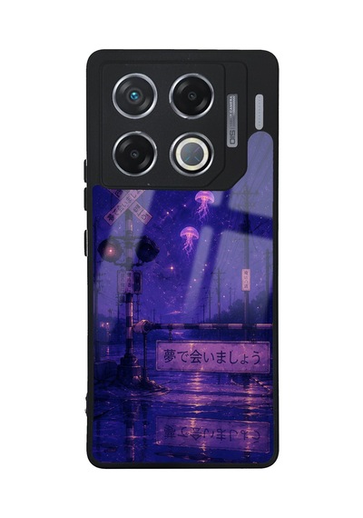 İnfinix Gt 20 Pro Meet Me İn Dreams Tasarımlı Glossy Telefon Kılıfı Koyu Mavi