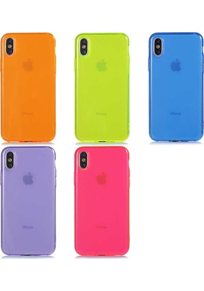 Apple Uyumlu iPhone X Kılıf Zore Mun Silikon-Mor