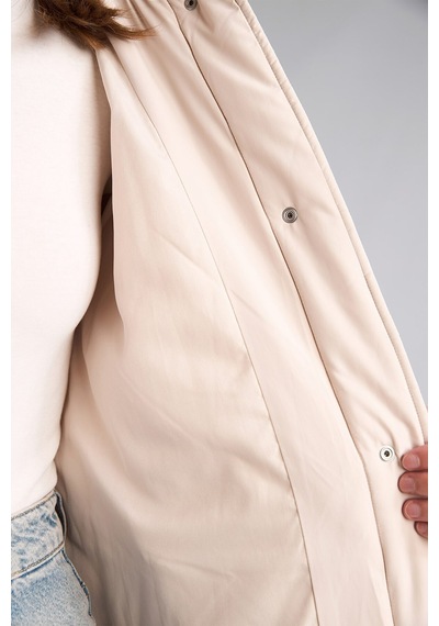 Defacto Regular Fit Kapüşonlu Kapitone Parka H4137ax26auer218 Ekru-er218