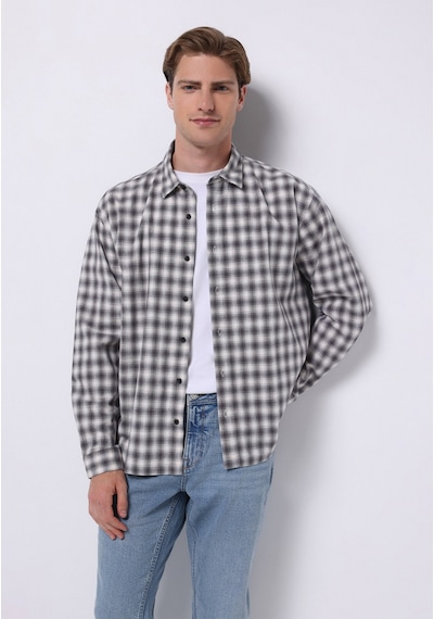 Colin's Colins Boxy Fıt Shirt Neck Kareli Erkek Gri Uzun Kol Gömlek Cl1075649 Q1.v1 Grc Gray Check Colin's Colins Boxy Fıt Shirt Neck Kareli Erkek Gri Uzun Kol Gömlek Cl1075649 Q1.v1 Grc Gray Check