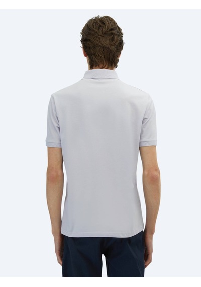 Kip Lila Düz Polo Yaka %100 Pamuk T-shirt Lila