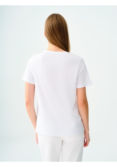 Regular Fit Kadın Tshirt K.kol Ekru