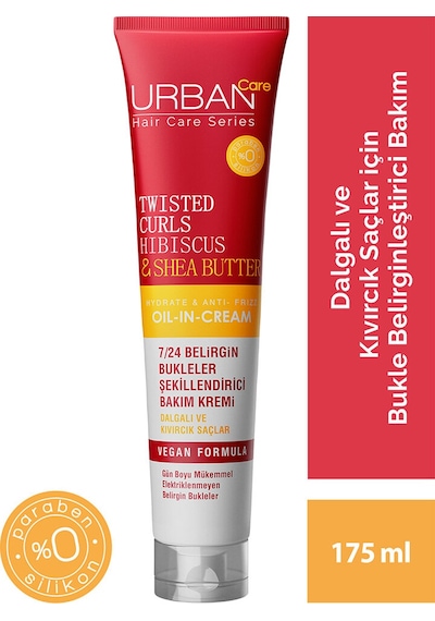 Urban Care Oil In Cream Curl Hibiscus Water & Shea Butter 175ml Saç Kremi