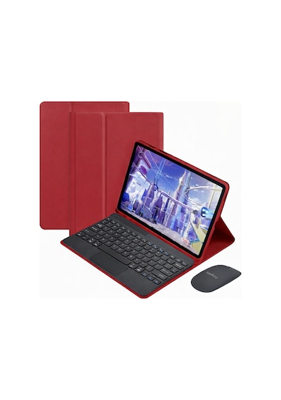 Microcase Xiaomi Poco Pad M1 12.1 İnch Tablet Uyumlu Bluetooth Touchpad Klavye+bluetooth Mouse+standlı Kılıf-bkk7