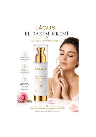 Lágus Besleyici Hızlı Emilim Ultra Hafif Yağsız Doku El Bakım Kremi