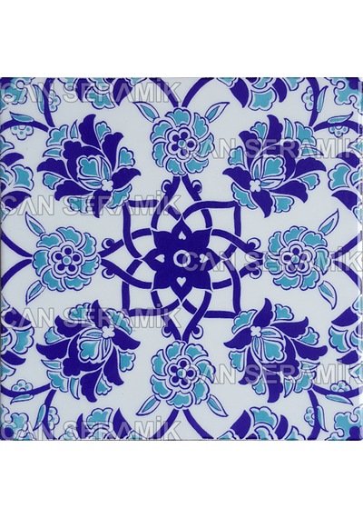 Can Seramik – 20x20 Cm. Cç-10 İznik Çini Karo 5' Li 1 Paket