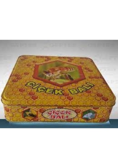 3 Kg Bal Kare Tenekesi Desenli 4 Adet N111959 Çok Renkli