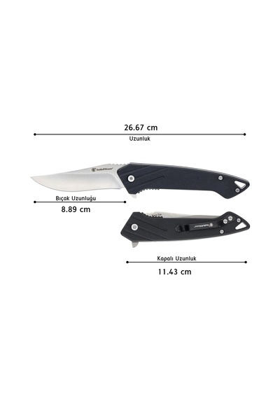 Smith Wesson Black Ops Recurve Folder Kamp Çakı 1205899 Siyah