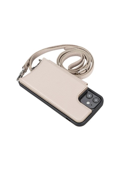 Apple Uyumlu  iPhone 12 Pro Deri Askili Kilif Ufw Erc3 Bej 557298612