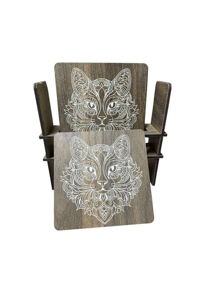 6 Lı Mdf Bardak Altlığı Dekoratif Ecceca1036 Karışık