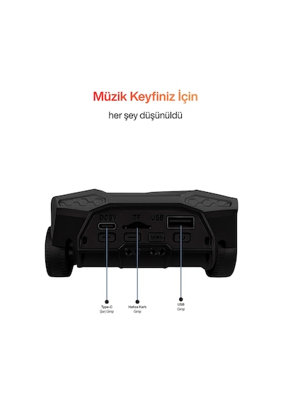 Yeni Nesil Araba Modelli Bluetooth Hoparlör I Usb Girişli I Hafıza Kartlı I Type-c Şarj Girişli