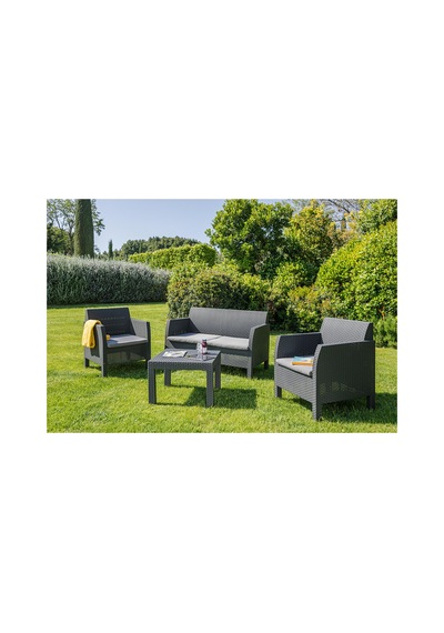 Toomax Matilde 4 Seats Art. 114 Sandalye Masa Takımı 4 Kişilik Antrasit