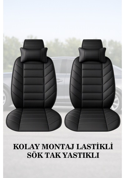 Jeep Grand Cherokee 2018 Uyumlu Lüks Premium Siyah Renk 2 Adet Minder Ve Yastık