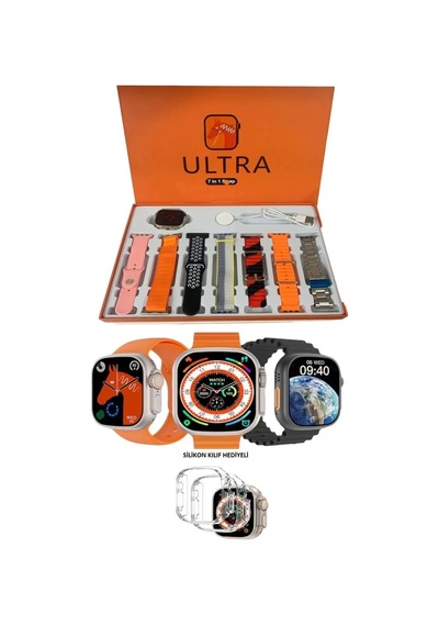 Smart Watch 8 Ultra 7in1 Hd Ekranlı Akıllı Saat 7 Kordonlu Takvim Spor Menülü Siri Özelikli Beyaz - 554203736 Smart Watch 8 Ultra 7in1 Hd Ekranlı Akıllı Saat 7 Kordonlu Takvim Spor Menülü Siri Özelikli Beyaz - 554203736